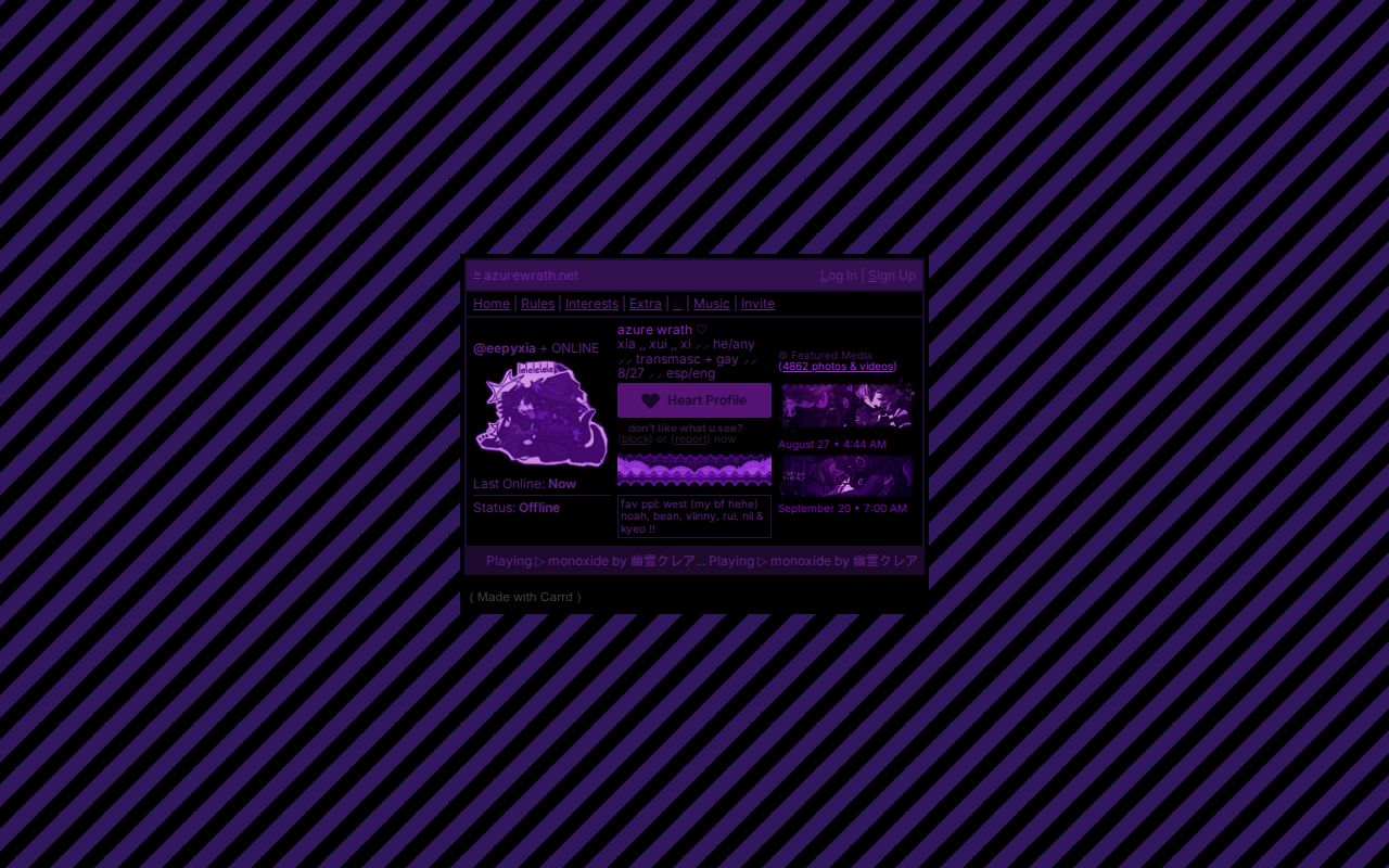 Carrd profile picture for @sickened